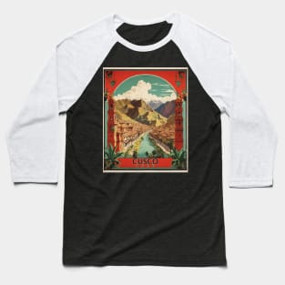 Cusco Peru Tourism Vintage Poster 2 Baseball T-Shirt